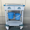 Chariot de traitement de soins infirmiers en acier ABS Ward hôpital